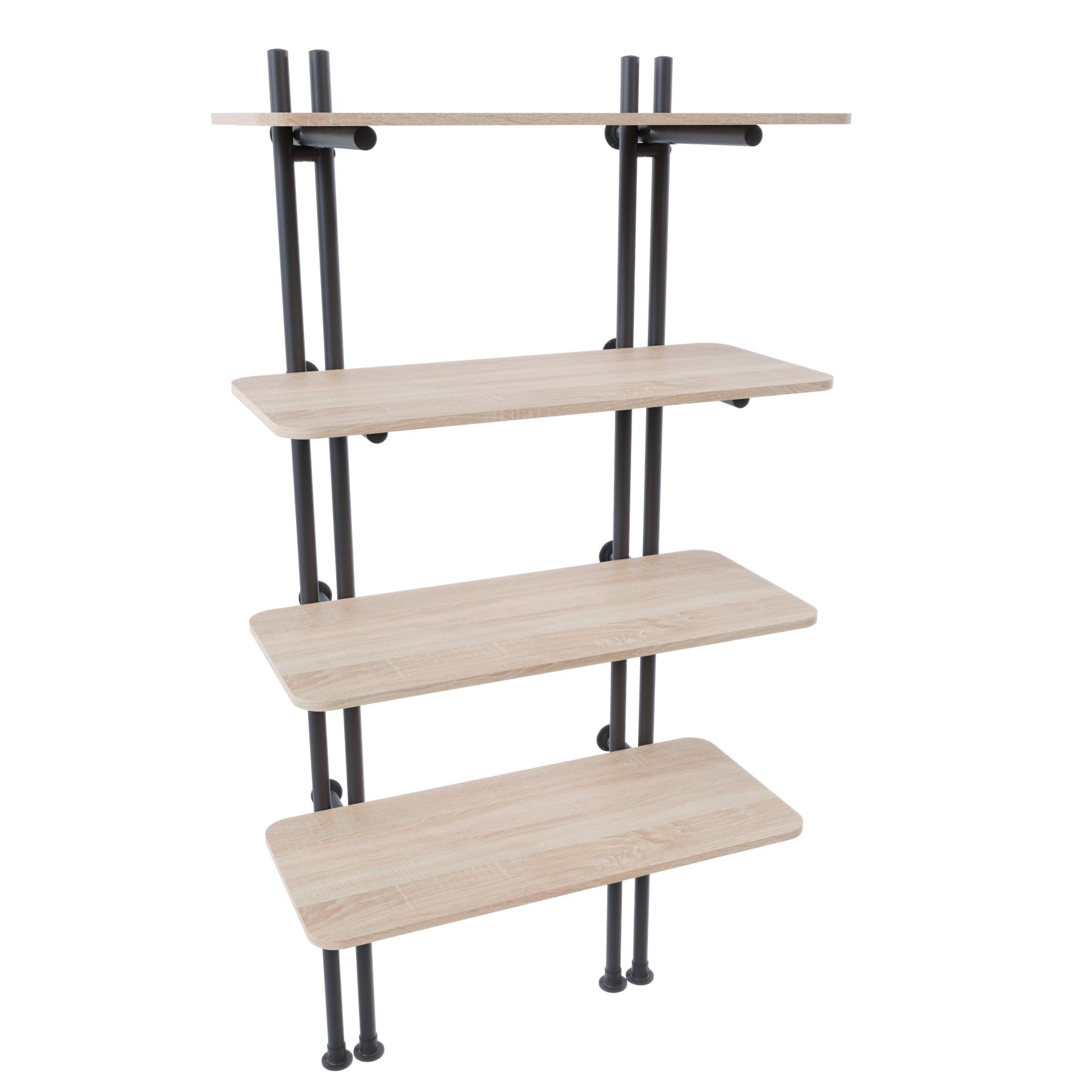 UNF - 008 \ Каркас стеллажа пристенного (2 стойки 8 кронштейнов) без полок UNF - 008 \ Каркас стеллажа пристенного (2 стойки 8 кронштейнов) без полок