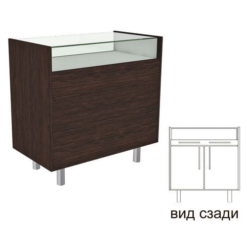STP 001.005 \ Прилавок с остекленным верхом и распашными дверцами STP 001.005 \ Прилавок с остекленным верхом и распашными дверцами STP 001.005