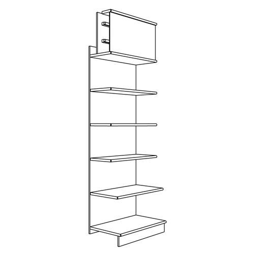 Стеллаж пристенный (полки ДСП) Стеллаж пристенный (полки ДСП)