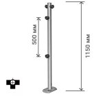 ME 1150 1-2 2-90 \ Столбик для проезда тележек трехсторонний OGT.149.1150 