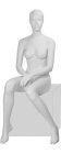 IN-10Sheila-01M \ Манекен женский, сидячий, скульптурный 