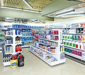 Металлические стеллажи Русь (Россия), сплошные и перфорированные 