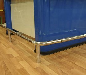 Отбойники из хромированной стали (хром)  