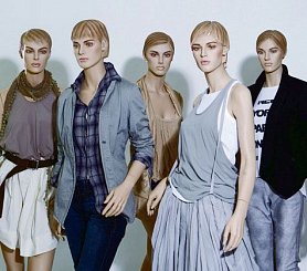 Манекены стилизованные (телесные, с макияжем) 