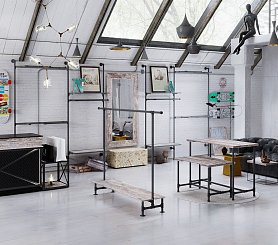 Система Fit (Торговое оборудование в стиле лофт собственного производства)