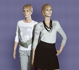 Манекены женские стилизованные (телесные, с макияжем) 