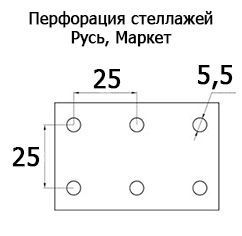 Стеллажи перфорированные металлические для магазинов